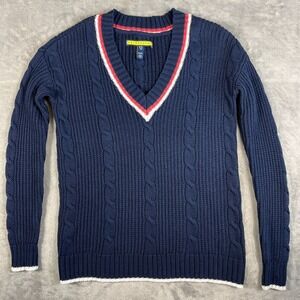 Prince & Fox Pickleball Cable Knit Cardigan Women XS Tennis Prep Academia School